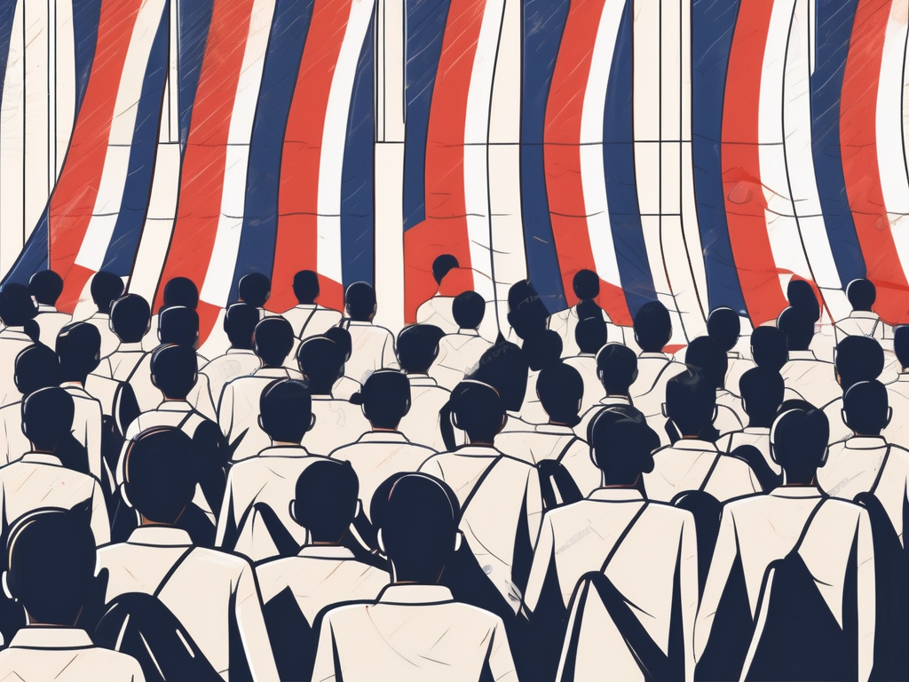 A thai school surrounded by various national flags