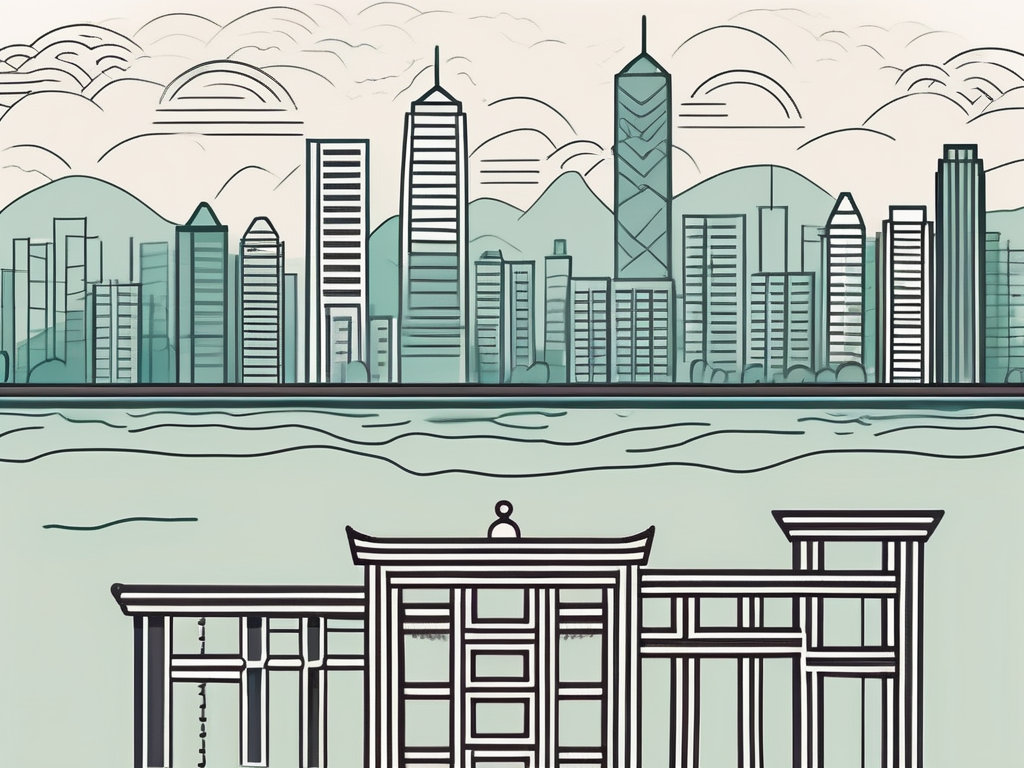 Four symbolic barriers such as a tall wall