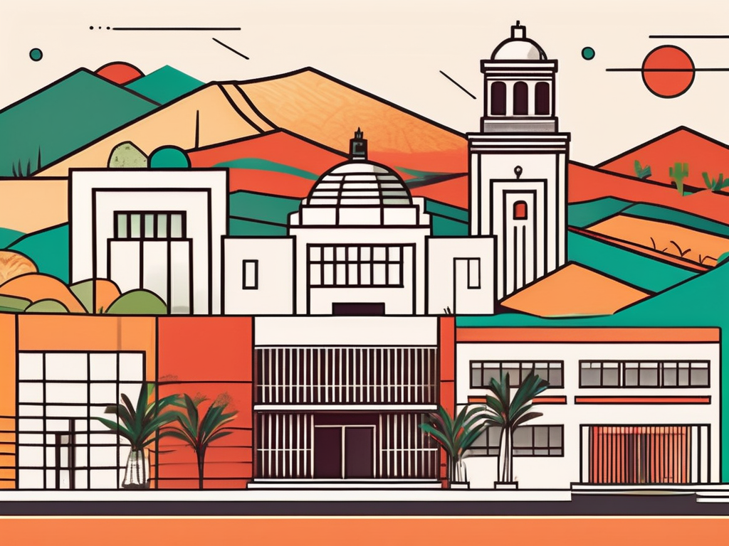 A classroom setting with a view of hong kong's skyline in the background