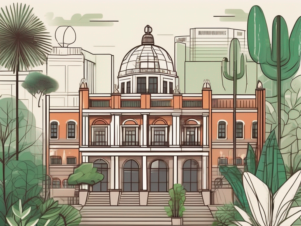 A diverse collection of international school buildings in mexico city