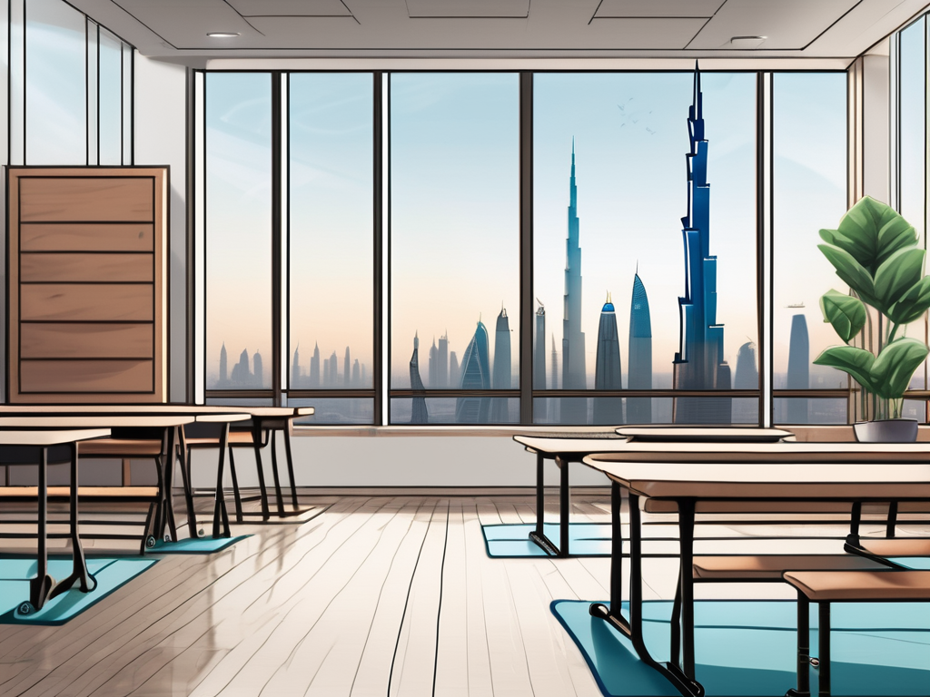A tranquil classroom setting in dubai