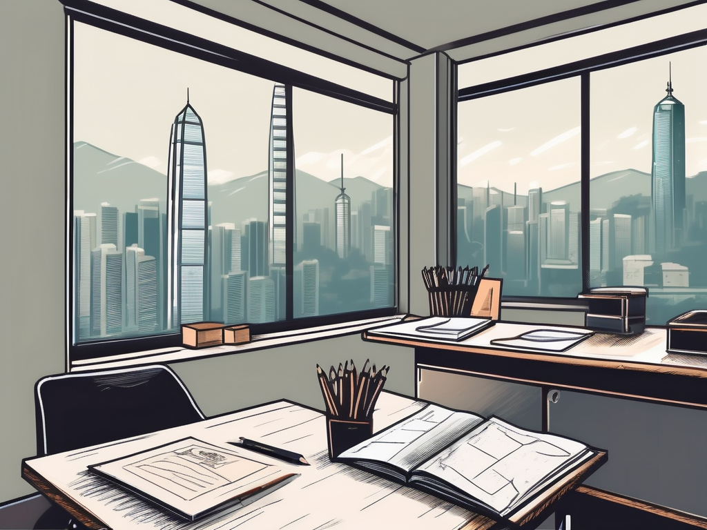 A classroom setting with a chalkboard