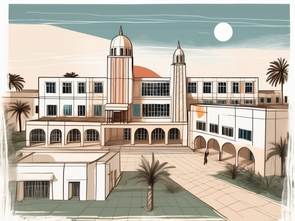 A diverse collection of international school buildings in tunisia