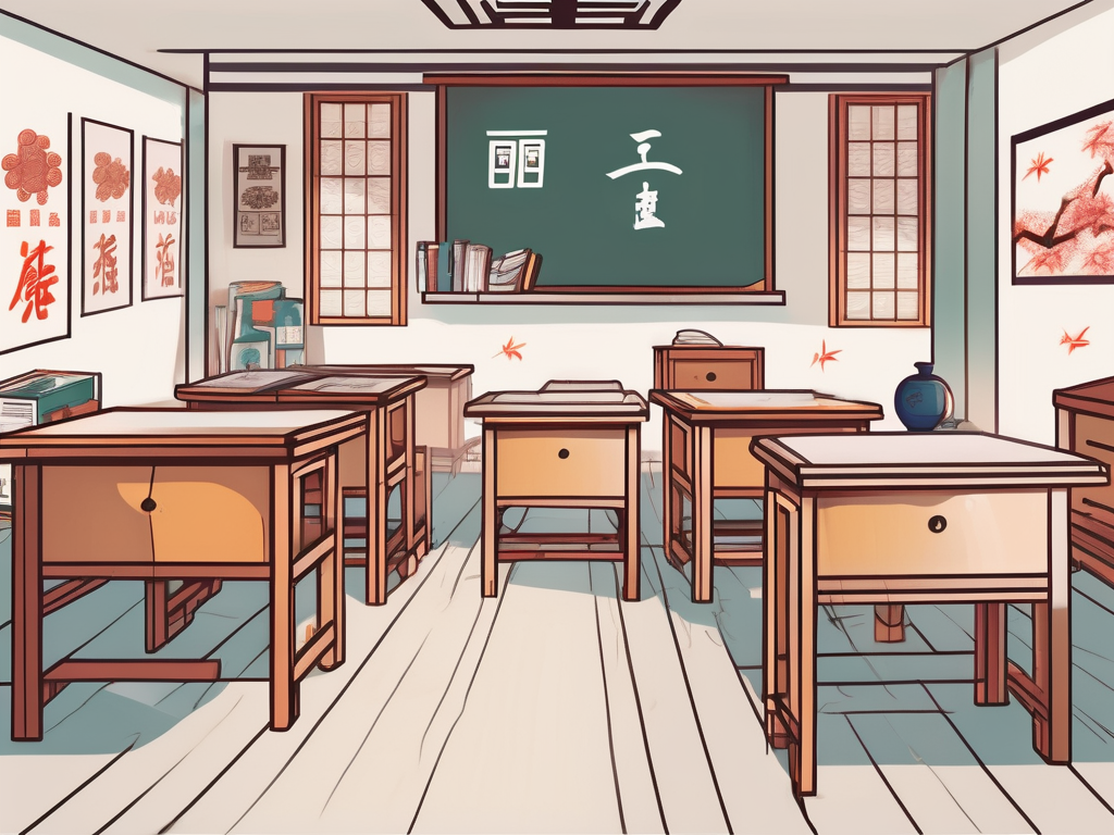 A classroom setting in china