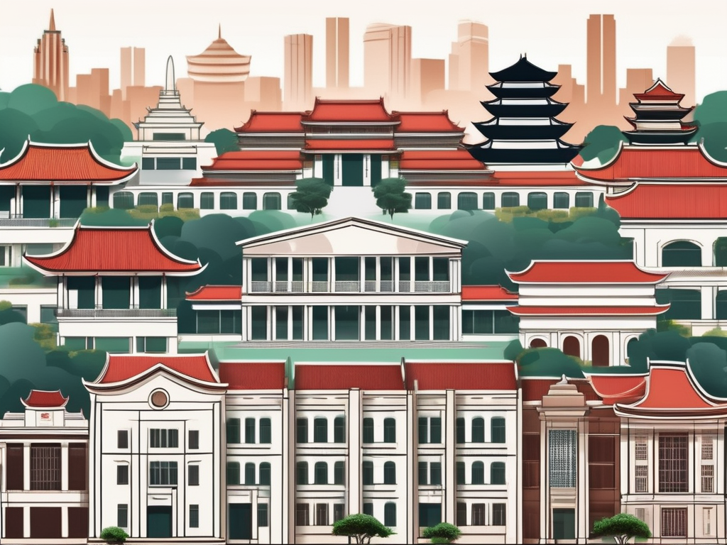 Eight different school buildings