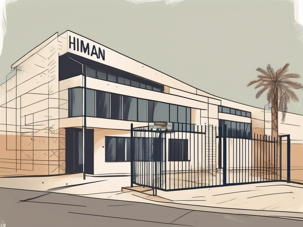 An international school building in amman with a 'hiring' sign on the gate