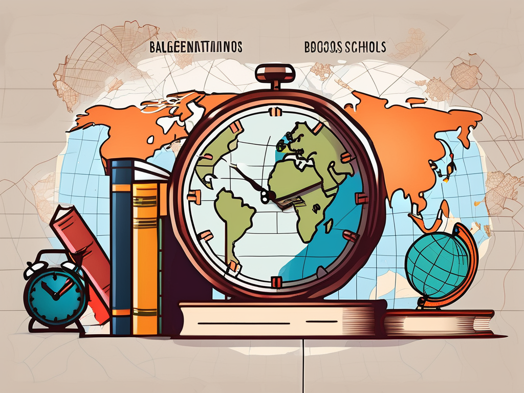 A diverse collection of school supplies like books