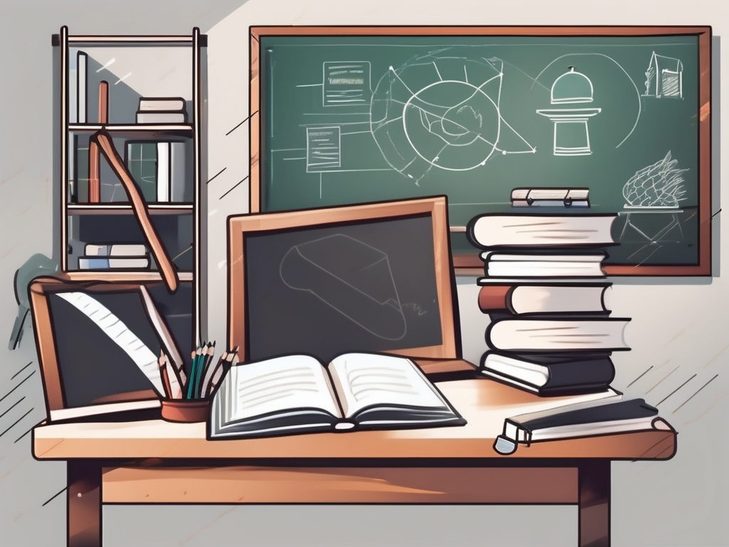 A classroom setting in malaysia with a teacher's desk