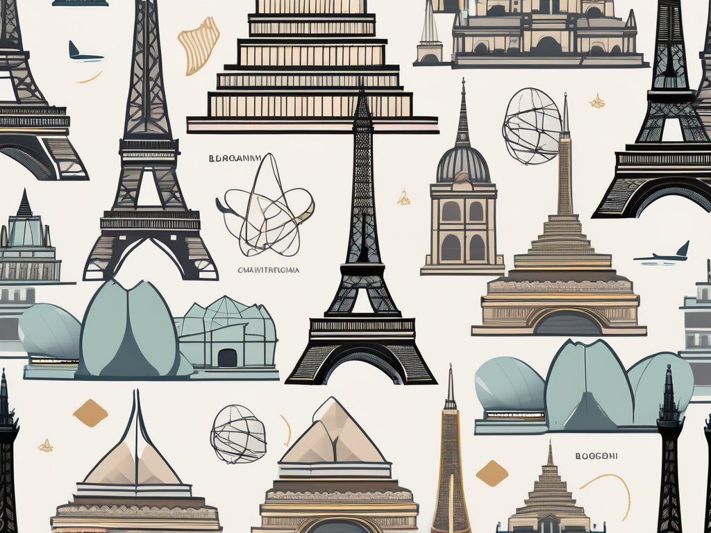 Various iconic landmarks from high-paying countries for teachers