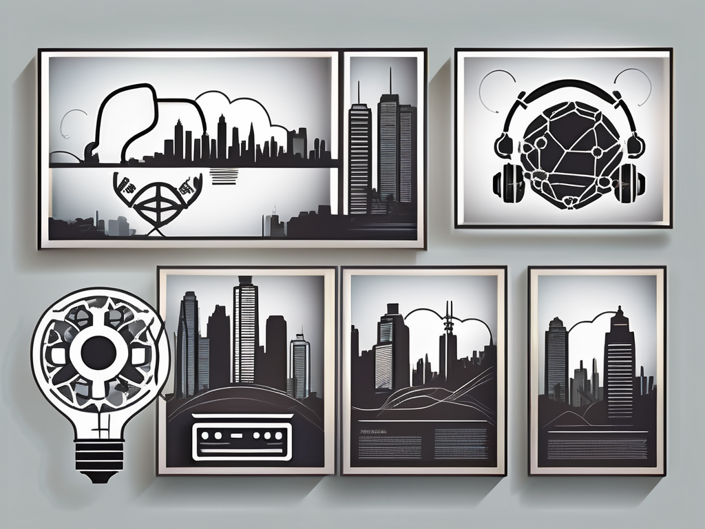 Four symbolic icons representing modern teaching techniques