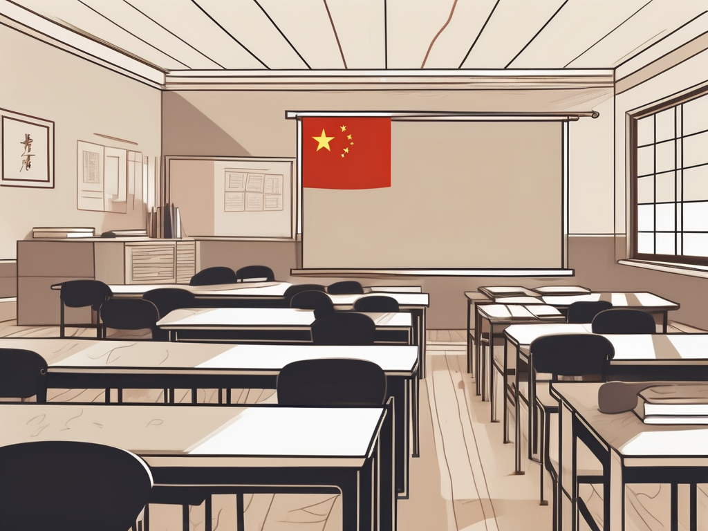 A symbolic representation of china with a graduation cap on top