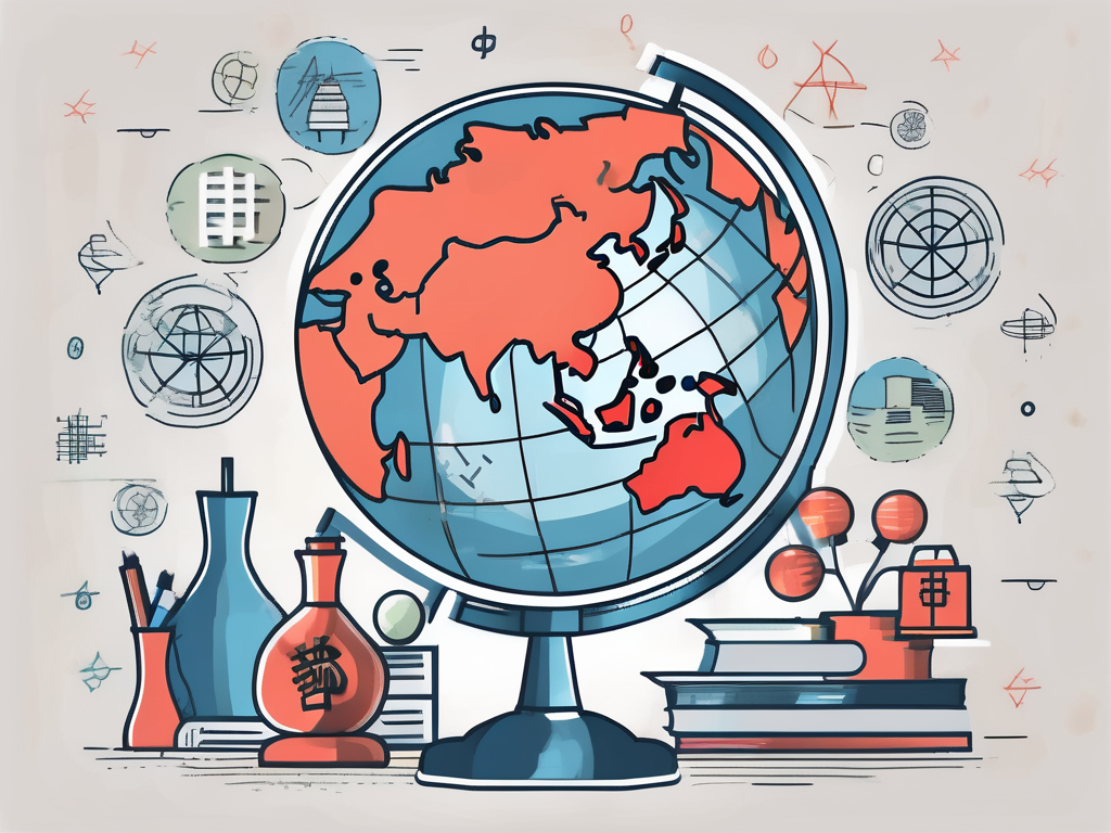 Four distinct symbols representing education and professional development