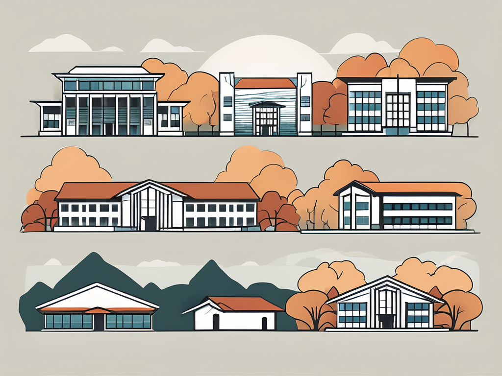 Eight different school buildings