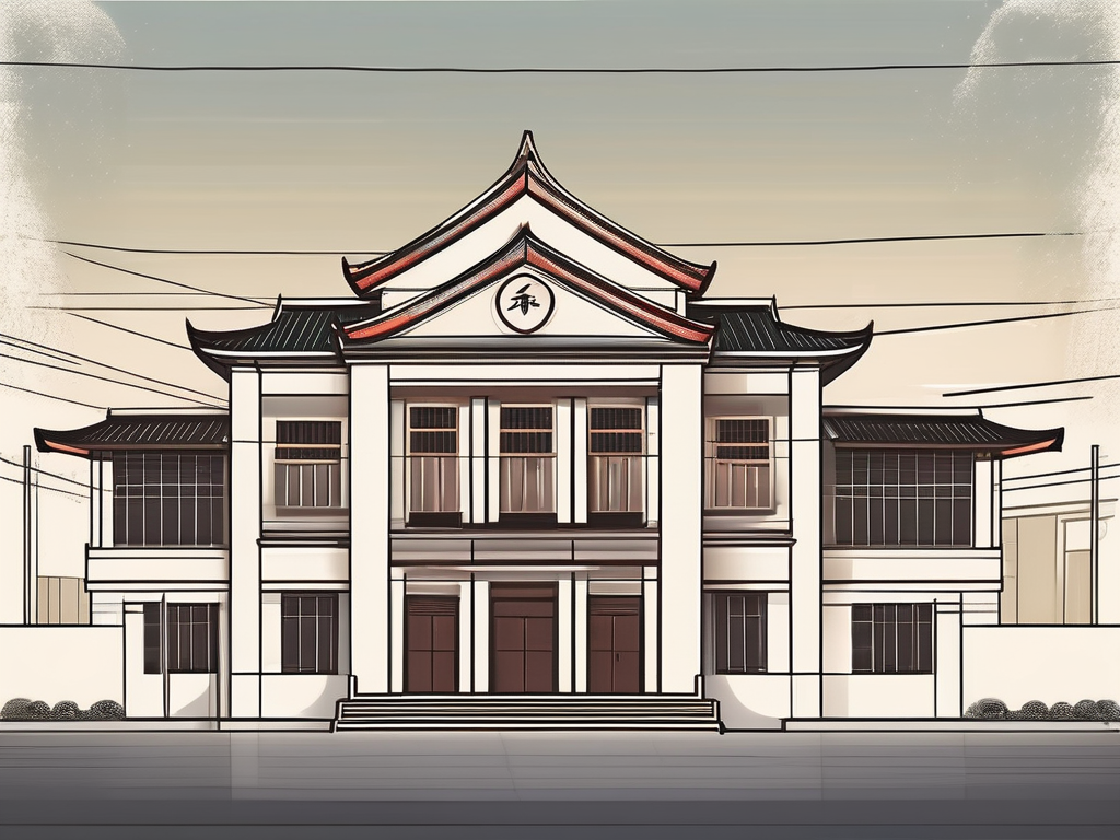 A traditional vietnamese schoolhouse with a large