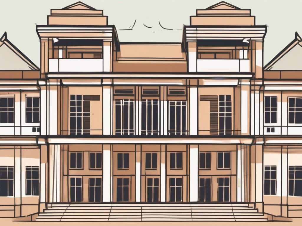 A diverse array of international school buildings in cambodia