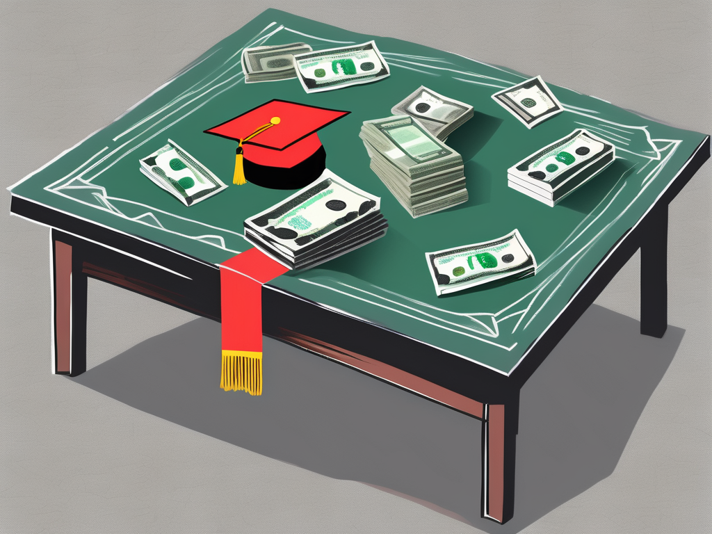 A classroom setting with a chalkboard