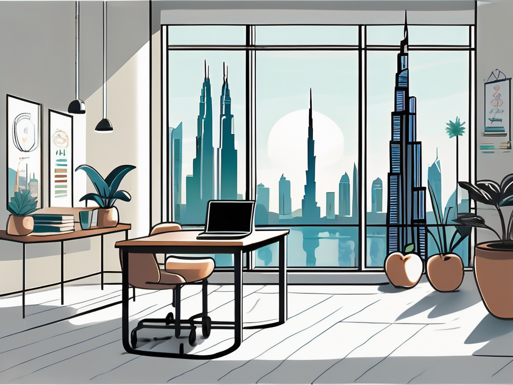 A serene classroom setting in dubai