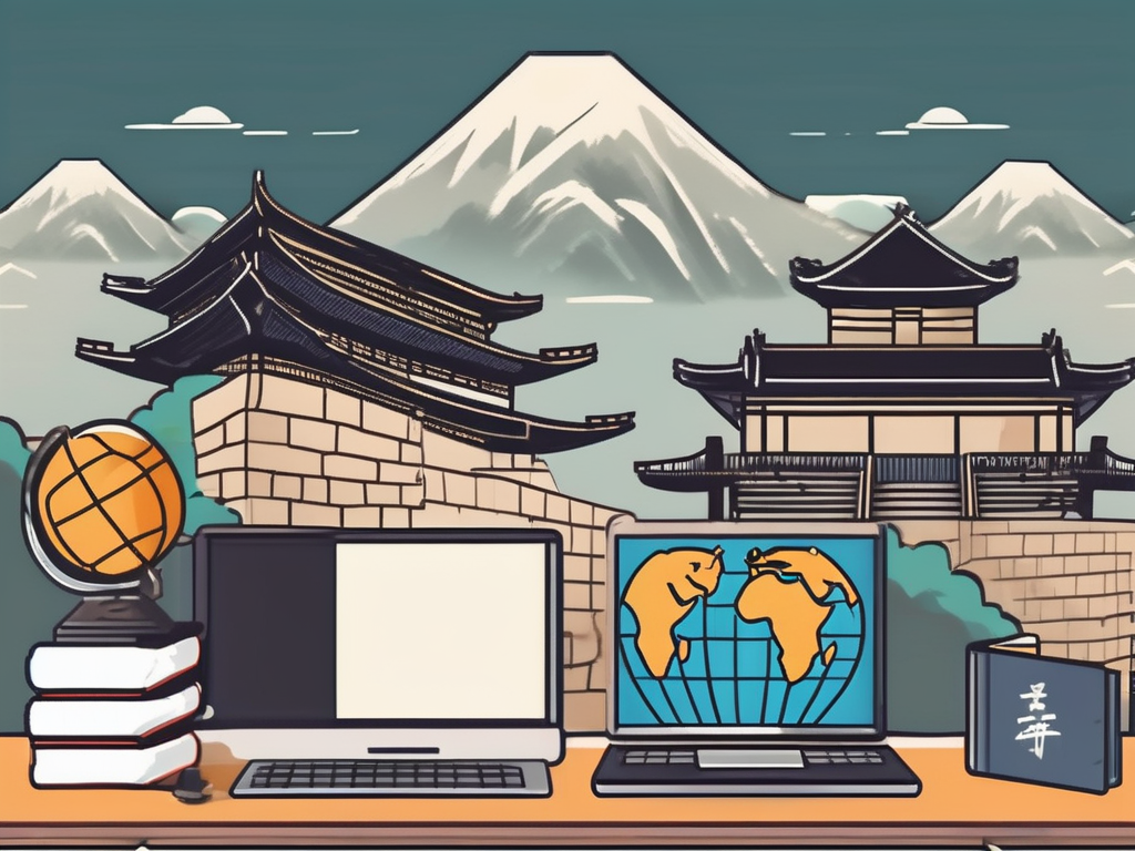 A classroom setting in china featuring an iqts (intelligent tutoring system) represented by a computer or digital device