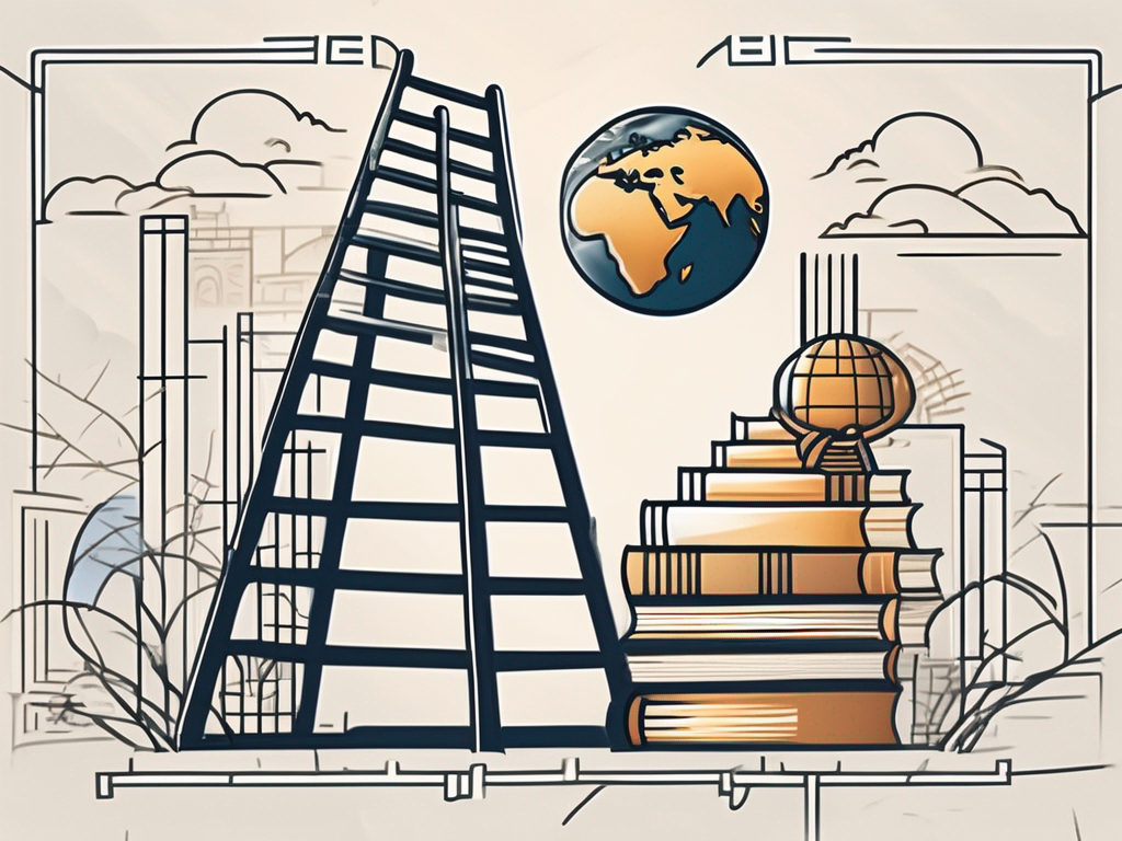 An international school building in finland with different educational symbols like books