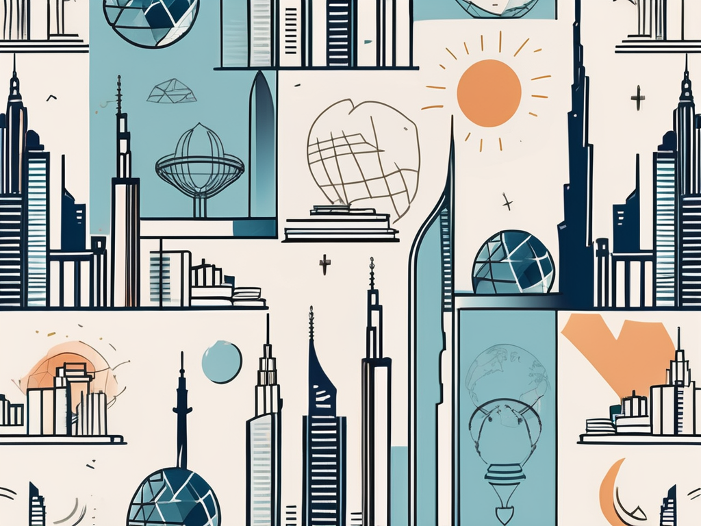 A serene international school environment in singapore with symbolic elements like an open book