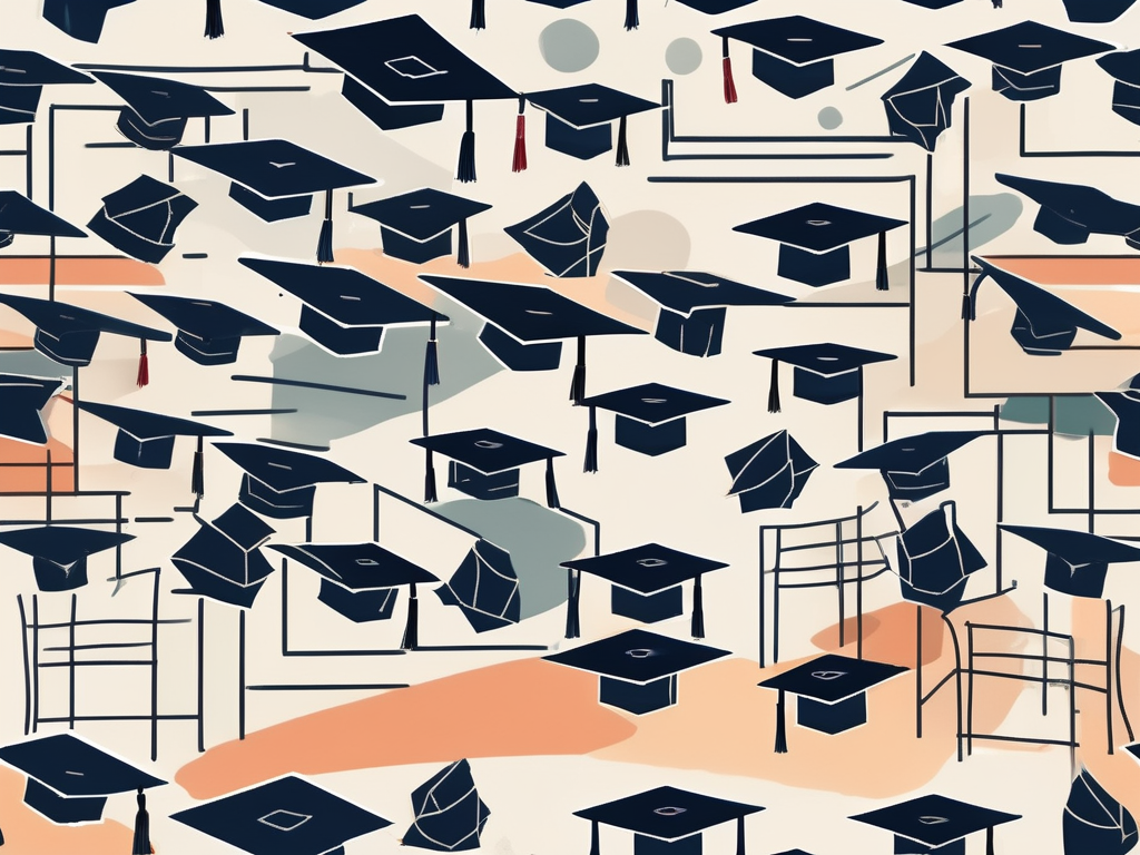 A classroom setting in malaysia with symbolic elements like a graduation cap