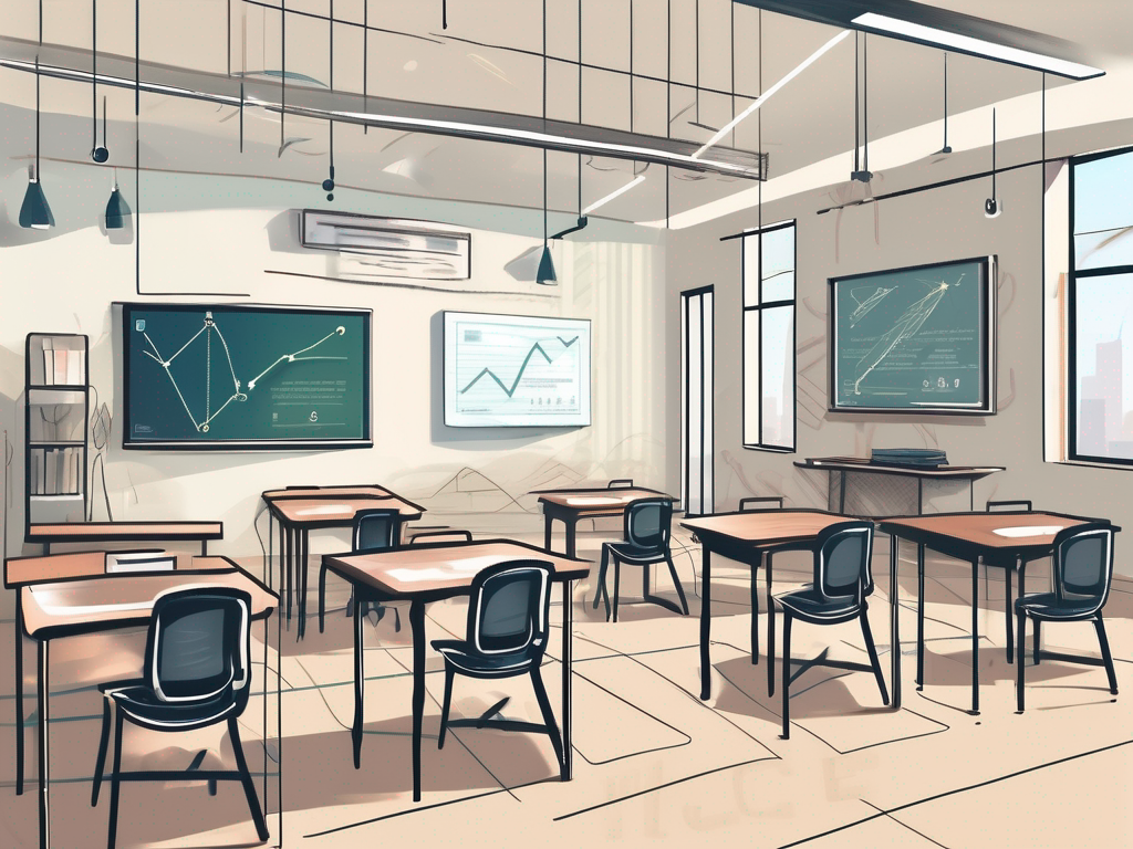 A classroom setting in dubai showcasing various stem-related educational tools and an ipgce certificate