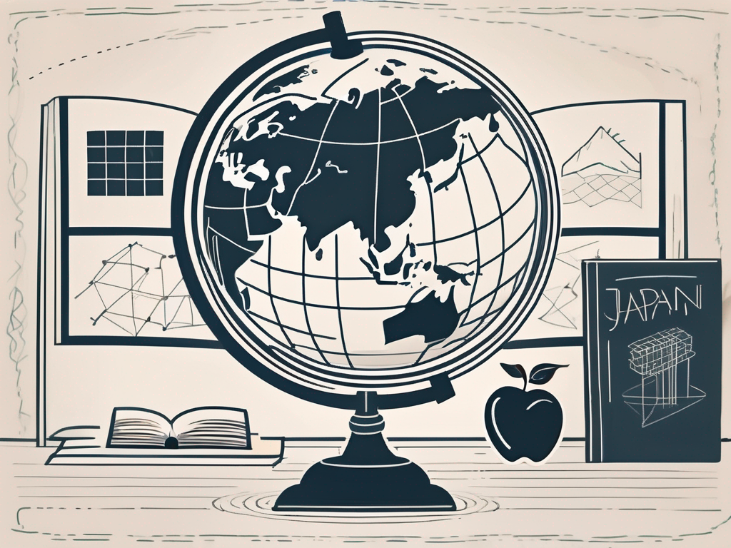 A globe with japan highlighted