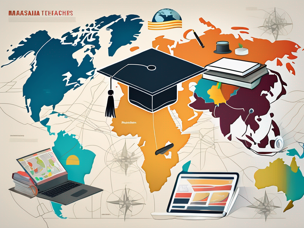 A diverse array of educational tools such as books