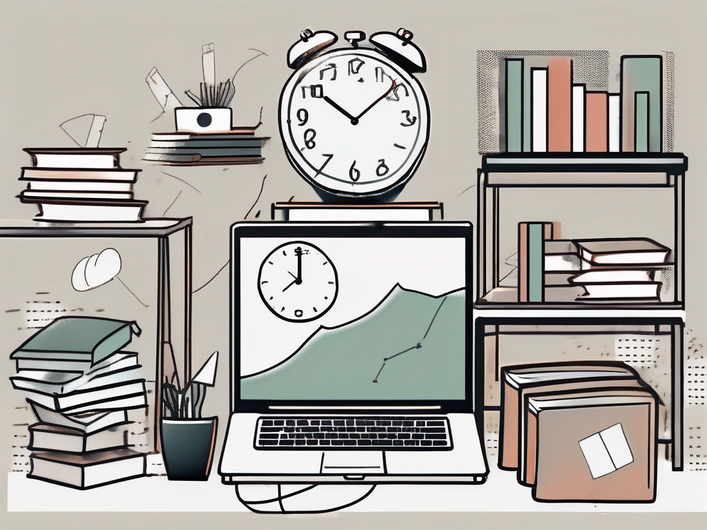 A classroom setting in hong kong with various symbols representing challenges such as a broken laptop for technology issues