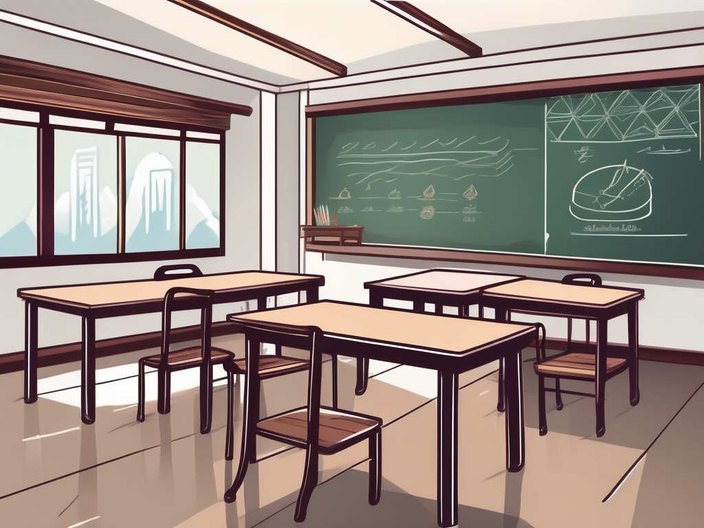 A classroom setting in thailand