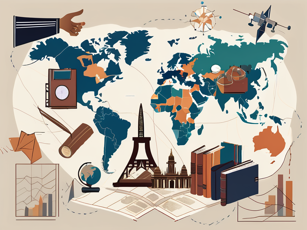 A diverse array of educational tools such as books