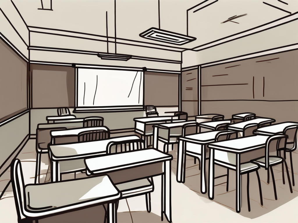 A classroom setting with noticeably uneven resources