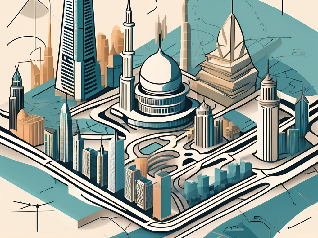 Various educational tools like a graduation cap