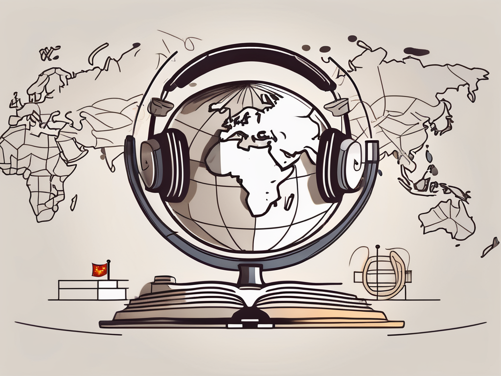 A globe focusing on china