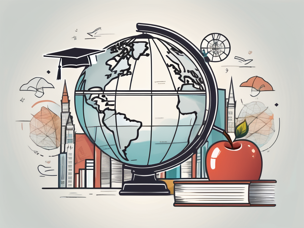 A globe with a magnifying glass hovering over canada