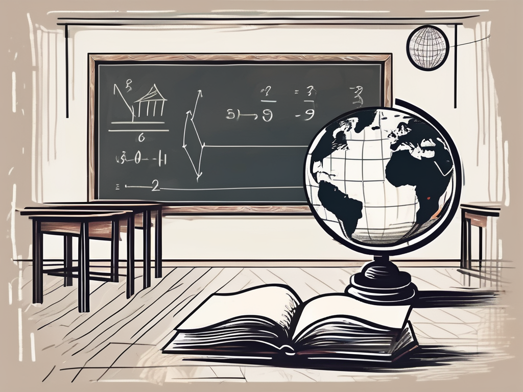 A classroom setting in thailand with various educational tools like books