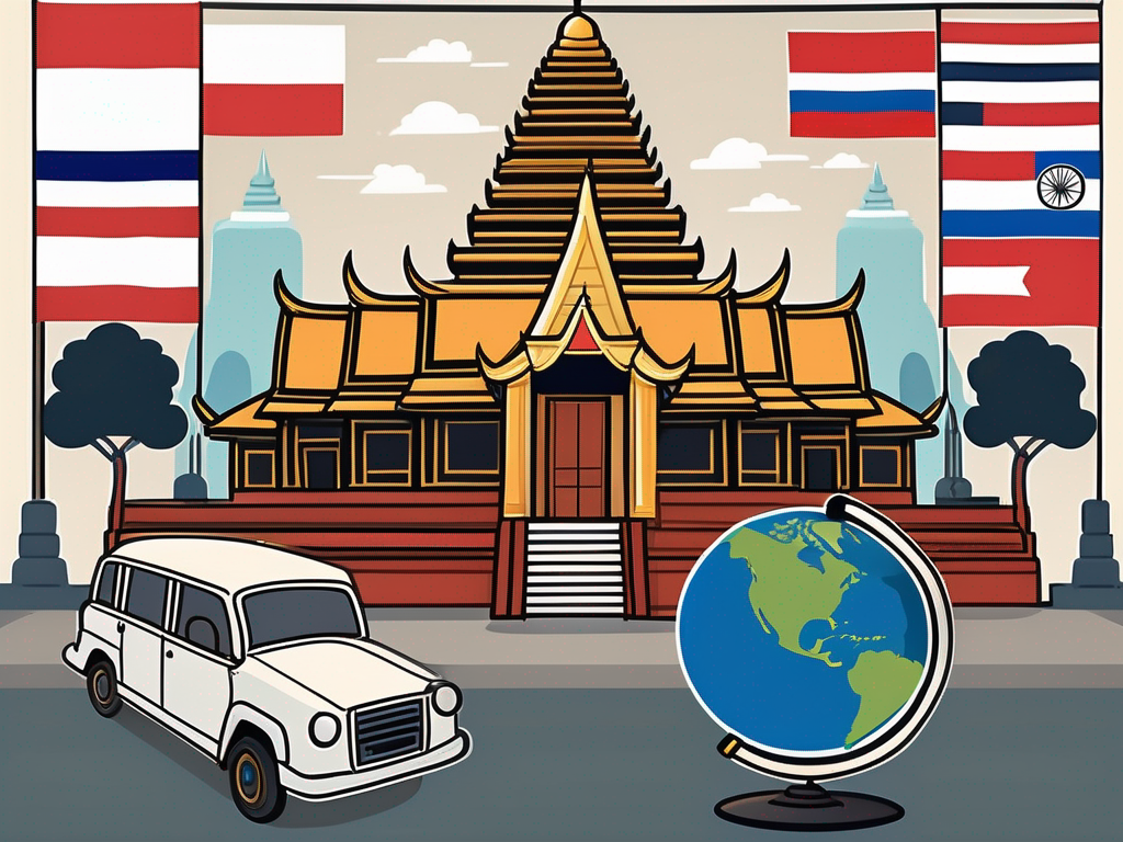 A classroom with empty desks