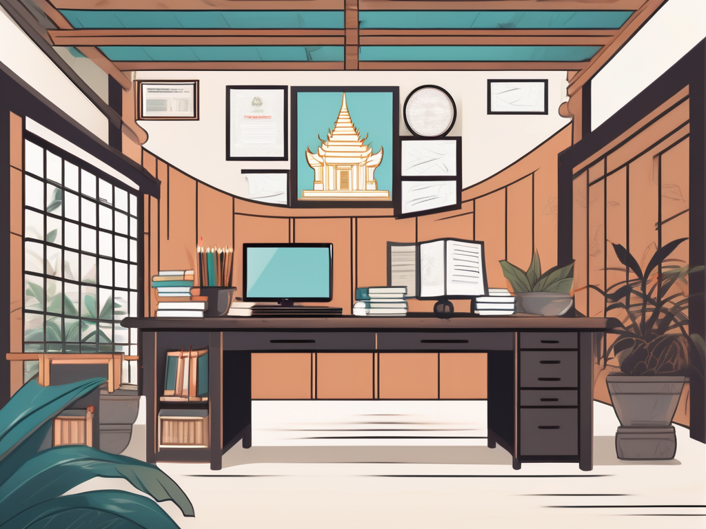 A classroom setting in thailand