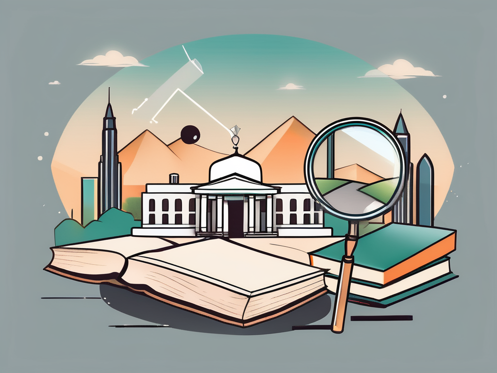 A saudi arabian landscape with an iconic school building