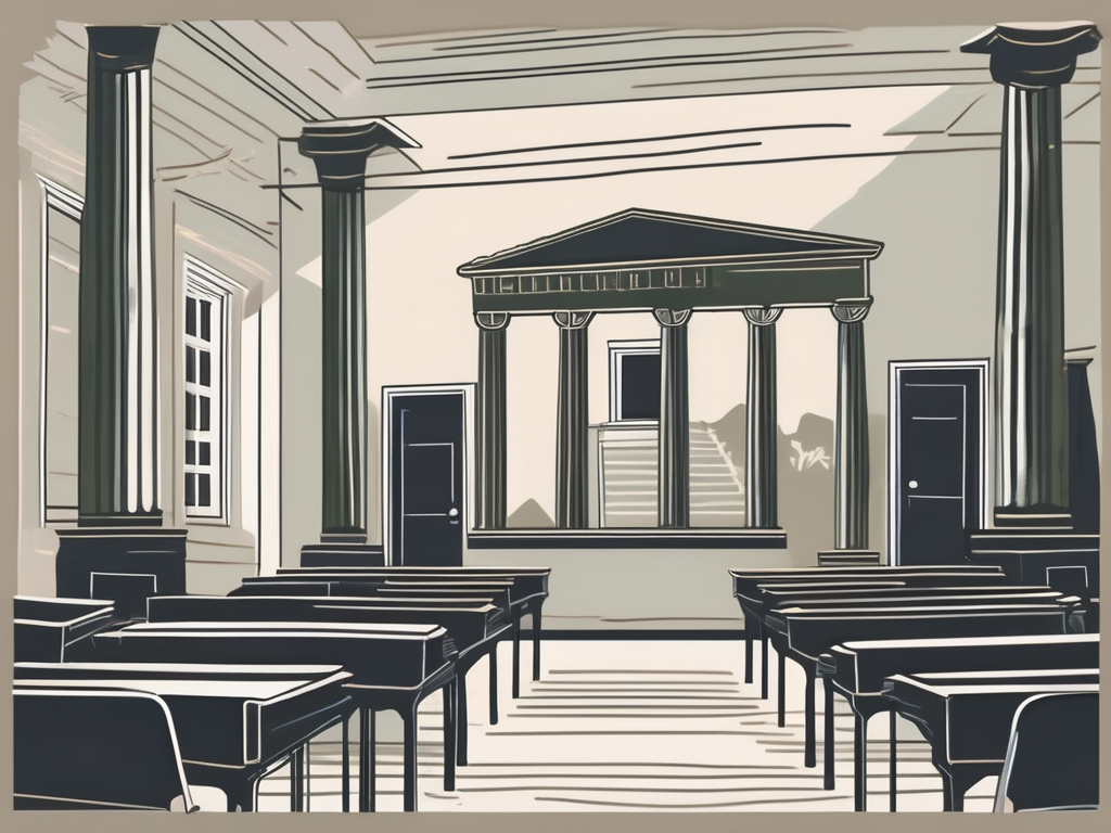 A classroom scene in greece