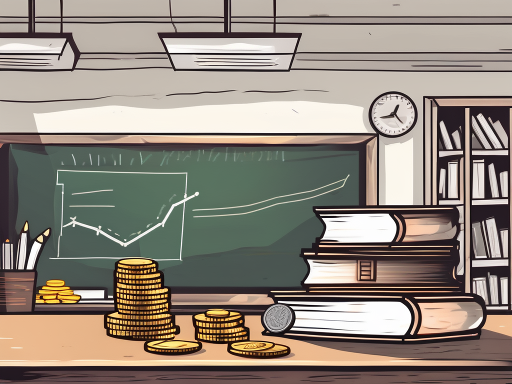 A classroom setting in saudi arabia with various international symbols