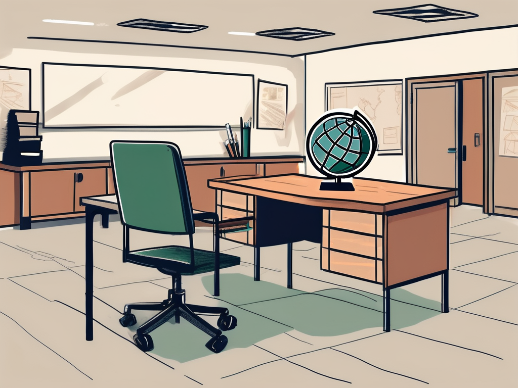 A classroom with elements that symbolize taiwan and qatar