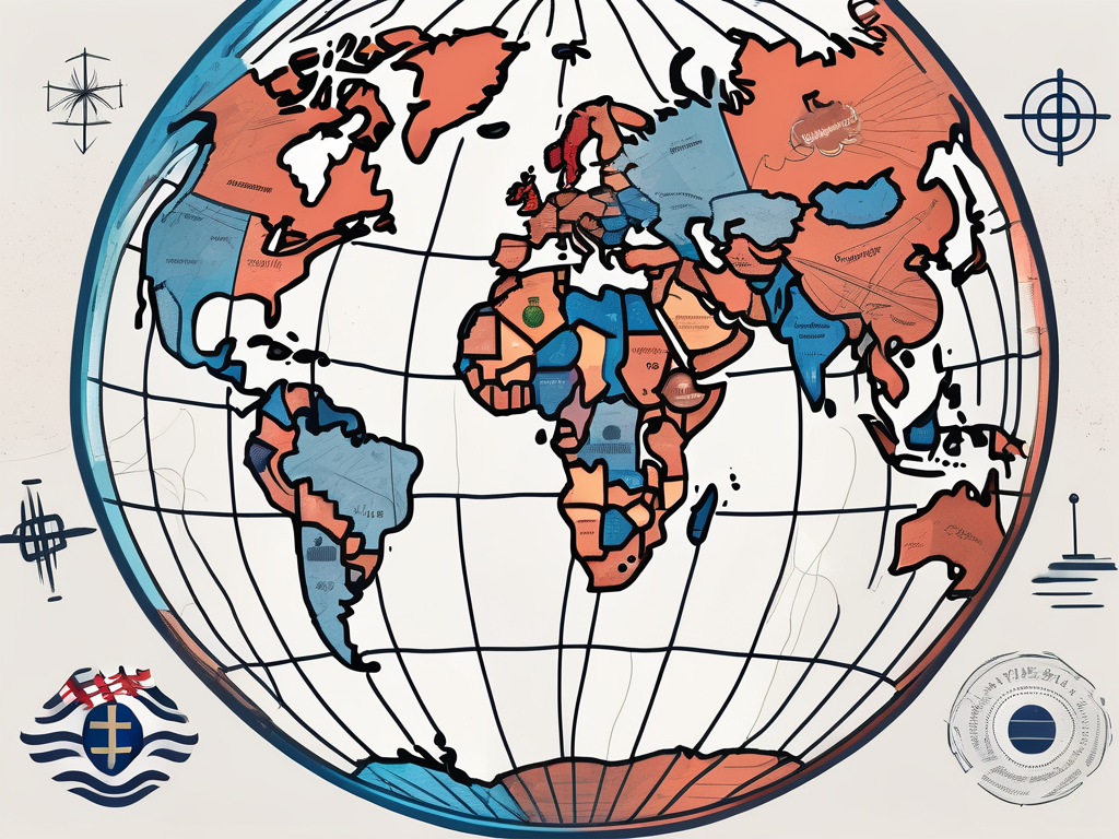 A globe with malaysia highlighted