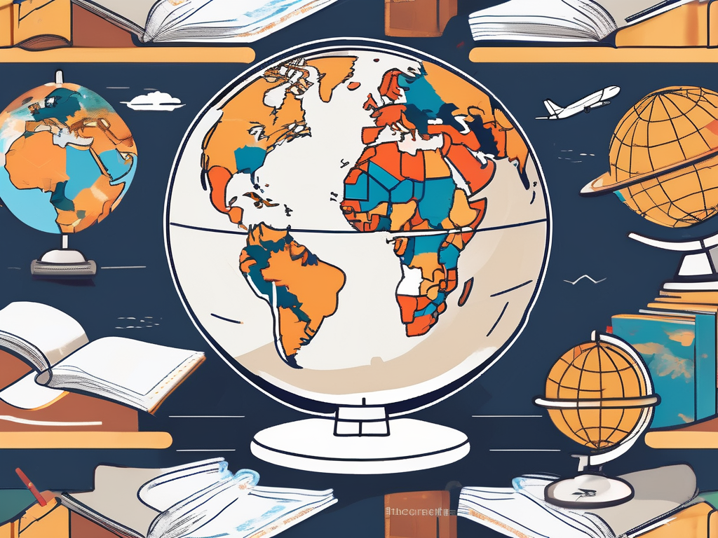 A classroom setting with diverse educational materials representing different cultures