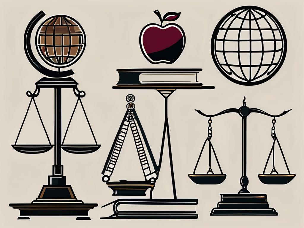 Four symbolic elements representing teaching challenges in thailand and qatar