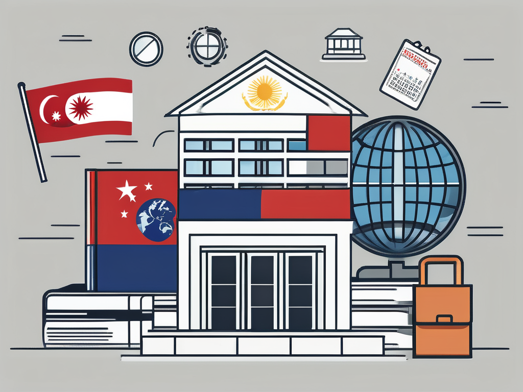 Five different symbolic representations of citizenship options (like a passport