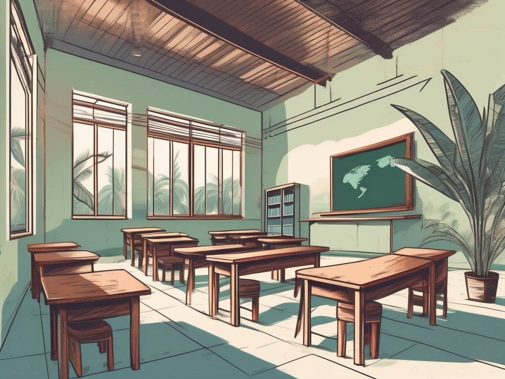 A classroom setting in an international school in maldives