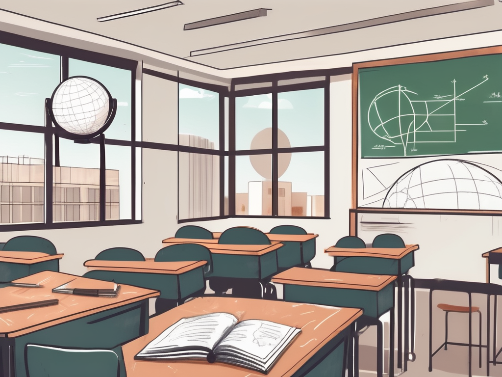 A classroom setting with diverse educational tools