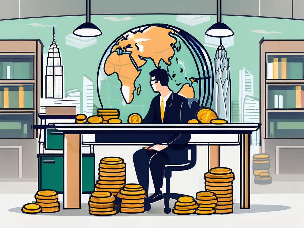 A modern classroom with international elements