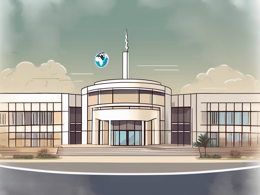 A modern international school building in oman